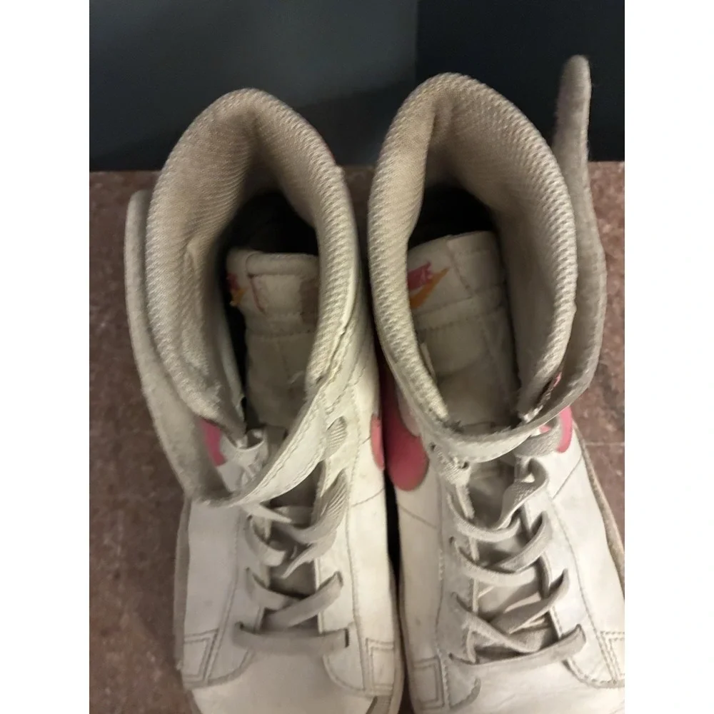 Nike Blazer Mid '77 White Pinksicle High Top Sneakers Kids Size 2Y